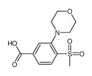 3-(4-吗啉基)-4-甲砜基苯甲酸结构式