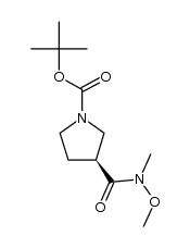 tert-butyl (3S)-3-(methoxy(methyl)carbamoyl)pyrrolidine-1-carboxylate结构式