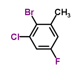 2-Bromo-3-chloro-5-fluorotoluene structure