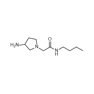 2-(3-氨基吡咯烷-1-基)-N-丁基乙酰胺结构式