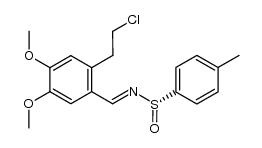 (S)-(+)-(E)-N-[2-(2-chloroethyl)-4,5-dimethoxybenzylidene]-4-methylbenzenesulfinamide结构式
