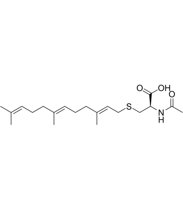 N-乙酰基-S-法呢基-L-半胱氨酸(AFC)结构式