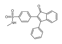 N-methyl-4-(1-oxo-3-phenylinden-2-yl)benzenesulfonamide结构式