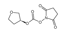 碳酸2,5-二氧杂吡咯烷-1-基(S)-四氢呋喃-3-基酯结构式