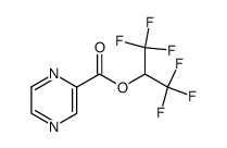 bis(trifluoromethyl)methyl pyrazinoate结构式