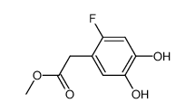 Benzeneacetic acid, 2-fluoro-4,5-dihydroxy-, methyl ester (9CI)结构式