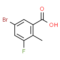 5-bromo-3-fluoro-2-methylbenzoic acid Structure