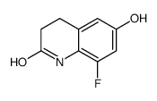 8-fluoro-6-hydroxy-3,4-dihydro-1H-quinolin-2-one结构式