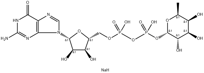 guanosine 5'-diphospho-alpha-L-fucose sodium salt Structure