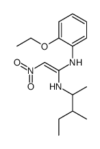 1-N-(2-ethoxyphenyl)-1-N'-(3-methylpentan-2-yl)-2-nitroethene-1,1-diamine结构式