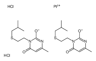 6-methyl-3-[2-(2-methylpropylsulfanyl)ethyl]-1H-pyrimidine-2,4-dione,platinum(2+),dichloride结构式