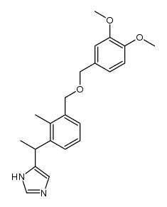 2-(((3',4'dimethoxyphenyl)methoxy)methyl)-6-(1'-methyl-1'-(5''-imidazolyl)methyl)toluene Structure