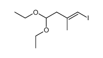 (E)-4-iodo-3-methyl-3-buten-1-al, diethylacetal结构式