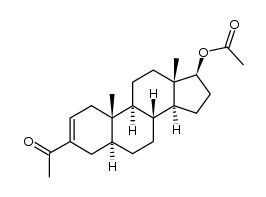 3-acetyl-17-acetoxyandrost-2-ene结构式