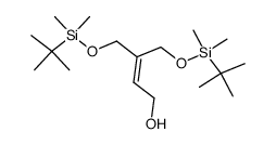 4-(tert-butyldimethylsilanyloxy)-3-(tert-butyldimethylsilanyloxymethyl)-but-2-en-1-ol结构式