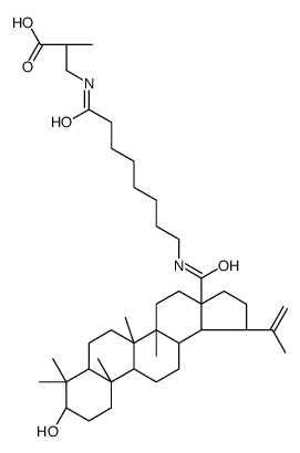 Propanoic acid, 3-[[8-[[(3.beta.)-3-hydroxy-28-oxolup-20(29)-en-28-yl] amino]-1-oxooctyl]amino]-2-methyl- Structure