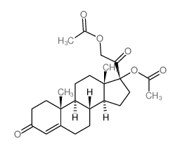 Pregn-4-ene-3,20-dione,17,21-bis(acetyloxy)- Structure