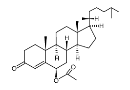 6β-acetoxy-Δ4-cholestene-3-one Structure