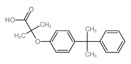 2-甲基-2-[4-(1-甲基-1-苯基乙基)苯氧基]丙酸结构式