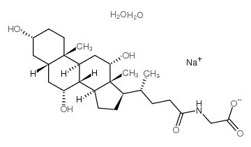 N-[(3α,5β,7α,12α)-3,7,12-Trihydroxy-24-Oxocholan-24-Yl]-Glycine Monosodium Salt Monohydrate Structure