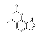 acetic acid 6-methoxy-1H-indol-7-yl ester结构式