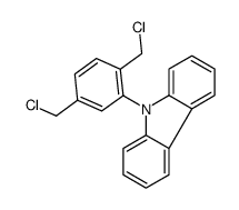 9-[2,5-bis(chloromethyl)phenyl]carbazole结构式