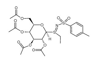 ethyl 2,3,4,6-tetra-O-acetyl-S-(N-tosylimino)-1-thio-β-D-glucopyranoside Structure
