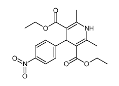 2,6-二甲基-4-(4-硝基苯基)-1,4-二氢吡啶-3,5-二羧酸二乙酯结构式