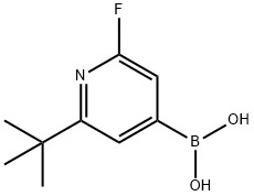 (2-(叔丁基)-6-氟吡啶-4-基)硼酸结构式