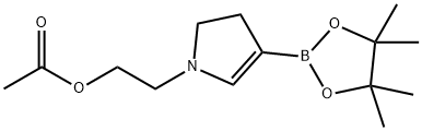 2-(4-(4,4,5,5-tetramethyl-1,3,2-dioxaborolan-2-yl)-2,3-dihydro-1H-pyrrol-1-yl)ethyl acetate Structure