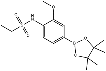 3-甲氧基-4-乙基磺酰氨基苯硼酸频哪醇酯结构式