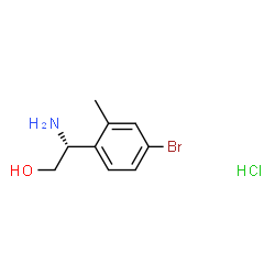 (R)-2-氨基-2-(4-溴-2-甲基苯基)乙醇盐酸盐结构式