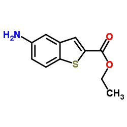 5-氨基-1-苯并噻吩-2-羧酸乙酯结构式