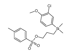 3-[(m-chloro-p-methoxyphenyl)dimethylsilyl]propyl tosylate结构式