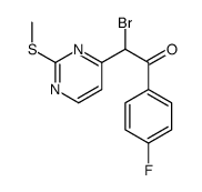 2-bromo-1-(4-fluorophenyl)-2-(2-methylsulfanylpyrimidin-4-yl)ethanone结构式