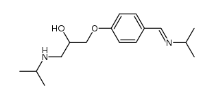3-isopropylamino-1-p-(N-isopropyliminomethyl)phenoxy-2-propanol结构式