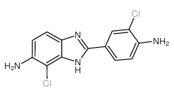 2-(4-氨基-3-氯-苯基)-4-氯-3H-苯并咪唑-5-胺结构式