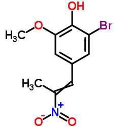 2-Bromo-6-Methoxy-4-(2-nitro-1-propenyl)phenol结构式