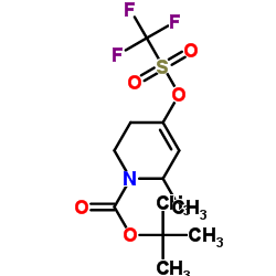 tert-butyl 2-methyl-4-(((trifluoromethyl)sulfonyl)oxy)-5,6-dihydropyridine-1(2H)-carboxylate Structure