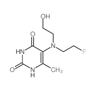 2,4(1H,3H)-Pyrimidinedione,5-[(2-fluoroethyl)(2-hydroxyethyl)amino]-6-methyl- Structure