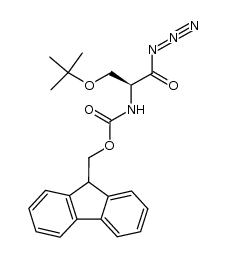 (S)-(9H-fluoren-9-yl)methyl (1-azido-3-(tert-butoxy)-1-oxopropan-2-yl)carbamate结构式