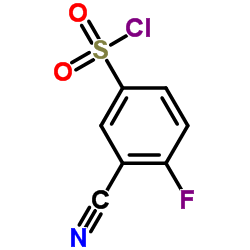 3-氰基-4-氟苯磺酰氯结构式