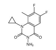3-氨基-1-环丙基-6,7-二氟-8-甲基-2,4(1h,3h)-喹唑啉二酮结构式