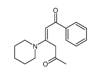 1-phenyl-3-piperidin-1-ylhex-2-ene-1,5-dione结构式