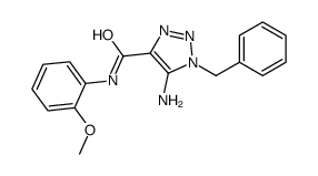 5-amino-1-benzyl-N-(2-methoxyphenyl)triazole-4-carboxamide Structure