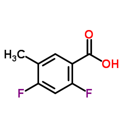 2,4-二氟-5-甲基苯甲酸结构式