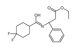 ETHYL (3S)-3-(4,4-DIFLUOROCYCLOHEXANE-1-CARBOXAMIDO)-3-PHENYLPROPANOATE结构式