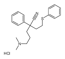 5-(dimethylamino)-2-phenyl-2-(2-phenylsulfanylethyl)pentanenitrile,hydrochloride结构式