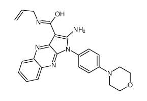 2-amino-1-(4-morpholin-4-ylphenyl)-N-prop-2-enylpyrrolo[3,2-b]quinoxaline-3-carboxamide Structure