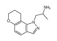 1-(8,9-dihydro-7H-pyrano[2,3-g]indazol-1-yl)propan-2-amine结构式